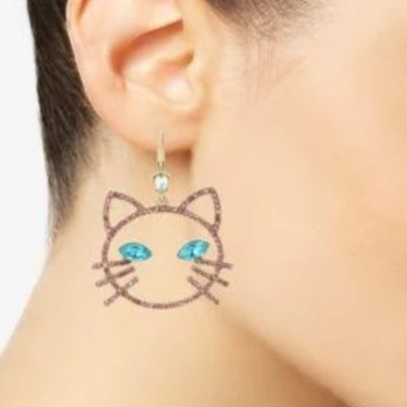 Betsey Johnson KITTY DROP EARRINGS - Picture 2 of 5